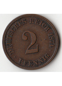 GERMANIA  2 Pfennig 1874 Zecca G